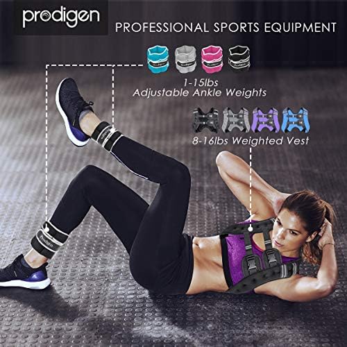 Prodigen Weighted Vest for Women and Men 8 12 16 20 25 30 Lbs for Strength Training and Cardio