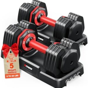 Adjustable Dumbbells Set of 2 For Home Gym, 25/55/80lb Pair Weight Set, Suitable for Men and Women Adjustable Dumbbell