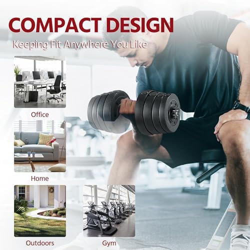 Yaheetech Adjustable Dumbbells Weight Set for Women & Men Home Gym Fitness Equipment