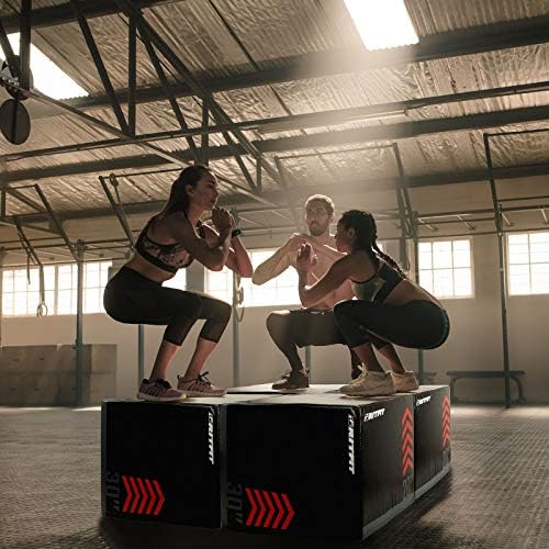 RitFit 3 in 1 Plyo Box Heavy Duty High Density Foam Jumping Box 20"x18"x16" Home Gym Fitness 440lb Weight Capacity