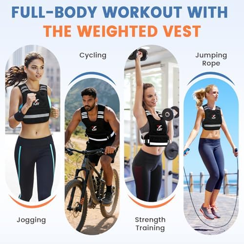 FUFF Adjustable Weight Vest for Women and Men | Women's Weighted Vest 20-32 Lb for Strength Training | Adjustable Weigh