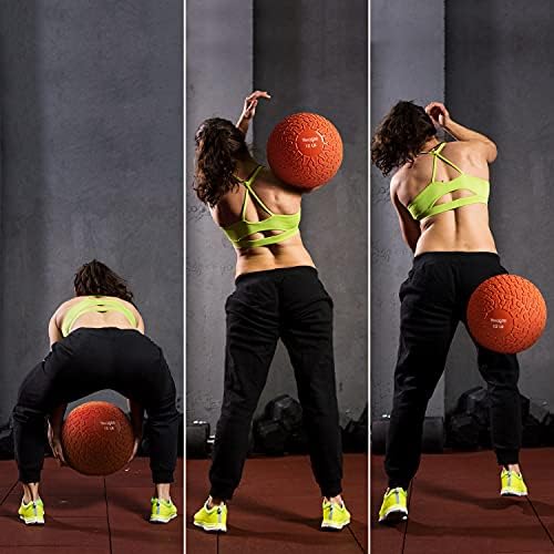 Yes4All Slam Balls, Durable PVC Sand Filled, Core Strengthening Workout Ball for Fitness Enthusiasts at Home Gym