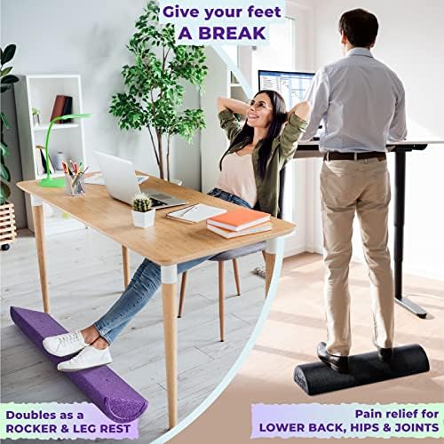 Yes4All High-Density EPP Half Round Back Roller Foam - Yoga, Pilates & Stretching - 12, 18, 24, 36 inch Yes4All High-D