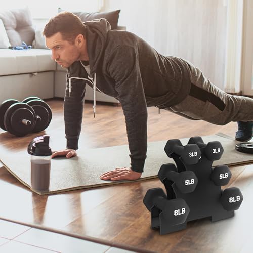 BalanceFrom Neoprene Coated Iron Dumbbell Hex Weights Set for Strength Training at Home | BalanceFrom Non-Slip Iron Dum