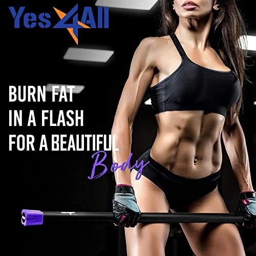 Yes4All Total Body Workout Weighted Bar for Strength Training and Home Gym Use - Single/Combo | Yes4All Resistance Ba