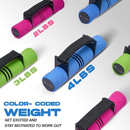 Yes4All Adjustable Dumbbells for Women's Walking Exercise | Yes4All Travel-Friendly Adjustable Dumbbells with Anti-Slip