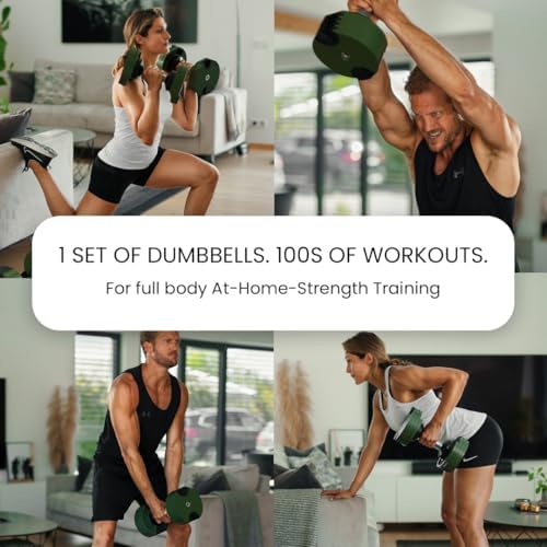 NUOBELL Adjustable Dumbbells 5-80 lbs: Versatile & Space-Saving, Perfect for Home Gym Enthusiasts & Workouts