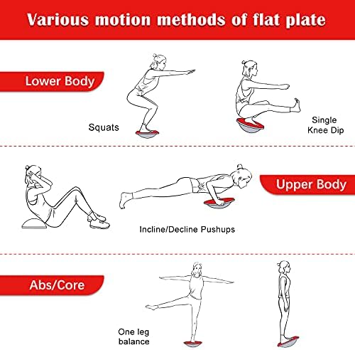 NalandaN Balance Board for Core Training Black NalandaN Wobble Board for Balance Exercises Black NalandaN Non-Skid T