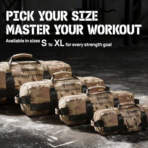 Yes4All Adjustable Sand Bags for Workout, Ideal for Home Gym and Fitness Lovers, Multiple Colors and Sizes Available (5