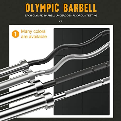 Olympic Barbell for Weightlifting 700LB, Fitness Buffs, Home Gym, Strength Training, 9'9" Long