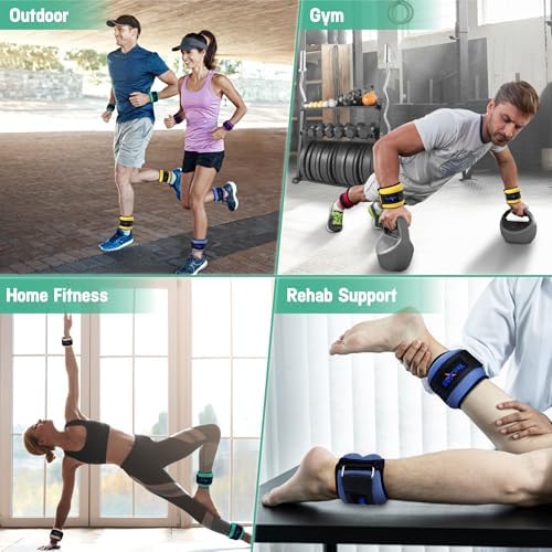 Yes4All Adjustable Wrist & Ankle Weights - Weighted Bands for Fitness Workout, Walking, Jogging and Pilates for Women, M