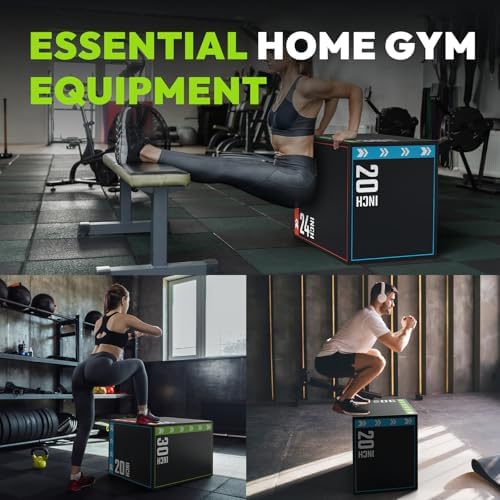 3-in-1 Pro-Duty HIIT Exercise Foam Plyo Box for Fitness Enthusiasts at Home Gym