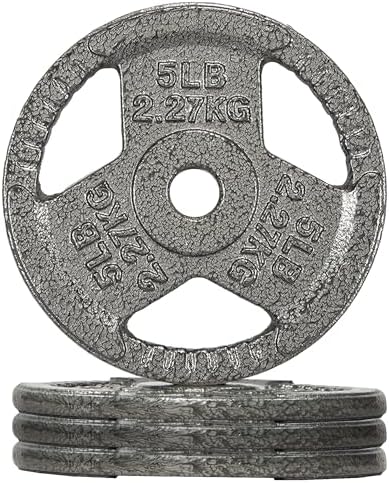Fitvids 1-Inch Cast Iron Weight Plate for Strength Training & Weightlifting - Multiple Sizes