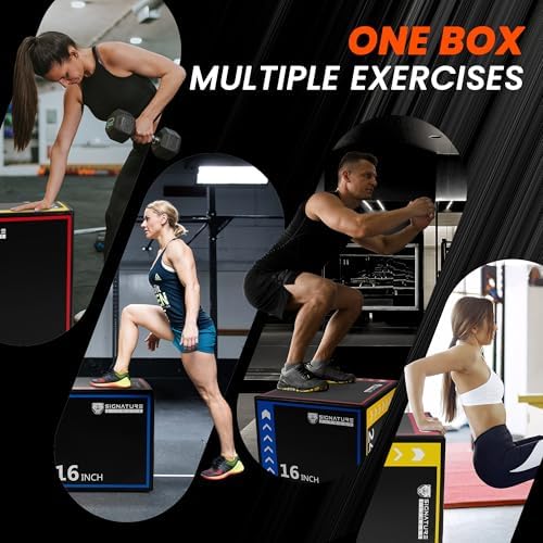 Fitvids Foam Plyo Box for Home Gym Training | 3-in-1 Box Jump Platform | Fitness Workout Exercise | Multiple Colors