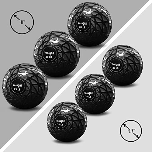Yes4All Slam Balls, Durable PVC Sand Filled, Core Strengthening Workout Ball for Fitness Enthusiasts at Home Gym