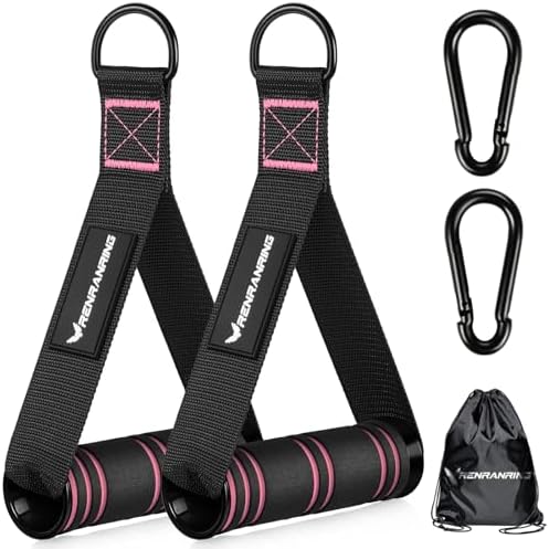 Renranring Replacement Handles for Gym Cable Machines - Strong & Durable Exercise Accessories for Home and Commercial U