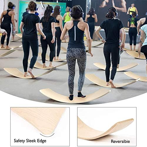 Wood City Wobble Board, Wooden Balance Board for Toddlers & Adults