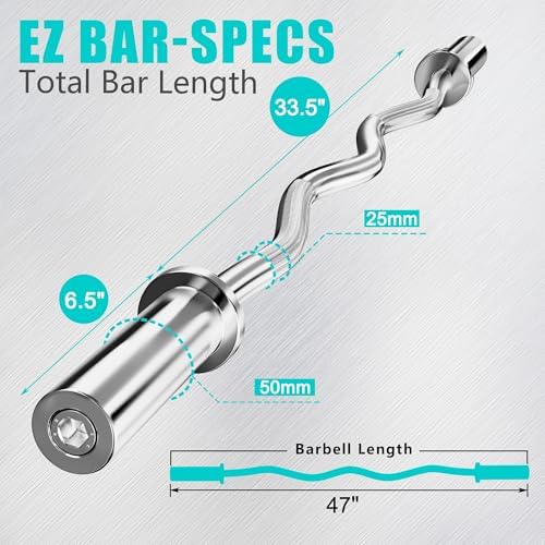 Olympic Barbell for Weightlifting 700LB, Fitness Buffs, Home Gym, Strength Training, 9'9" Long