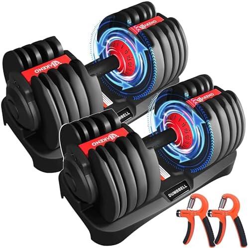 Adjustable Dumbbell 53LB for Home Workout | Fast Automatic Adjustable Dumbbell 53LB | Body Workout Dumbbell 53LB for