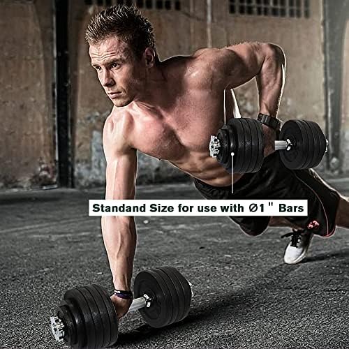 For Dumbbell and Barbell Lovers - Cast Iron Weight Plate Set (1.25lb, |5lb, 5lb, 10lb) Ideal for Strength Training and