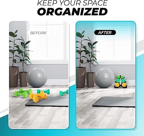 Yes4All Neoprene Coated Dumbbell Hand Weight Sets of 2 - Multiple Weight Options for Home Gym Fitness Users - Anti-Roll,