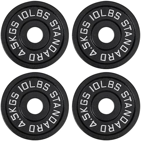 Cast Iron 2-Inch Olympic Weight Plates Set for Strength Training, Barbell Free Weight Plate Set for Weightlifting at Hom
