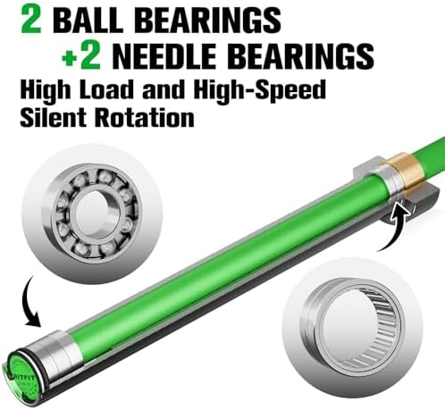 RitFit 7FT Olympic Barbell for Strength and Weightlifting Training - 2 Inch Olympic Bar for Squat, Deadlift, Bench Press