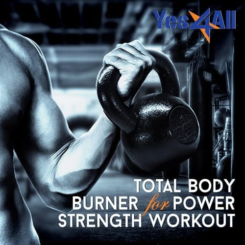 Yes4All Kettlebell Sets, Strength Training Kettlebells, Multi-Level from Beginners to Pros, Home Gym, Cast Iron, Wide Ha