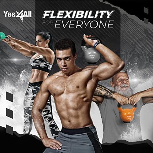 Yes4All Rubber Base Kettlebells for WomenStrength Training (10-65 lbs) Yes4All Kettlebells for Women Fitness Rubber Ba