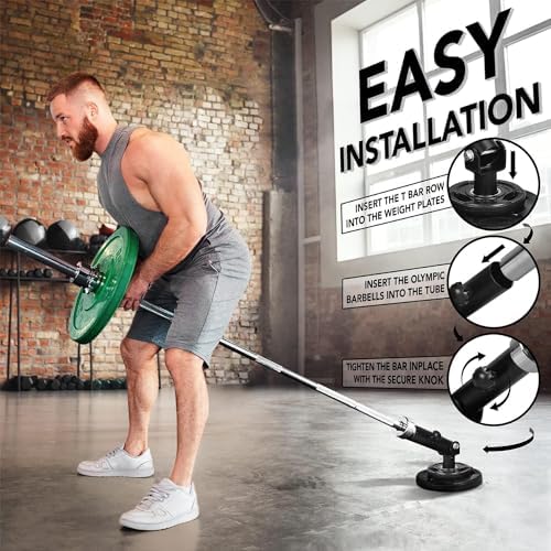 Yes4All T-Bar Row Plate Post Insert Landmine Attachment - Fitness Equipment for Home Gyms & CrossFit Boxes - Full 360° S