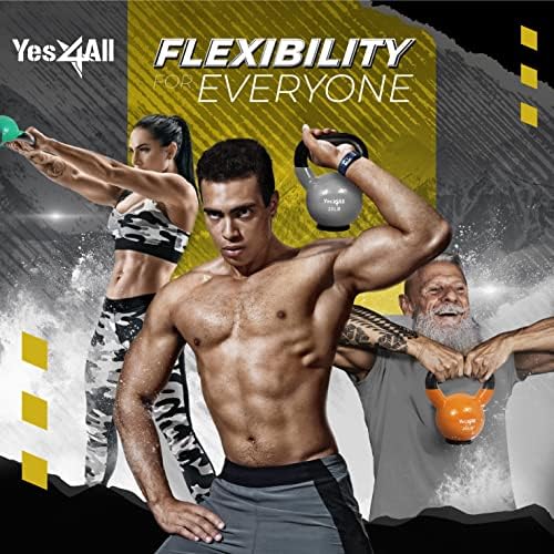 Yes4All Rubber Base Kettlebells for WomenStrength Training (10-65 lbs) Yes4All Kettlebells for Women Fitness Rubber Ba