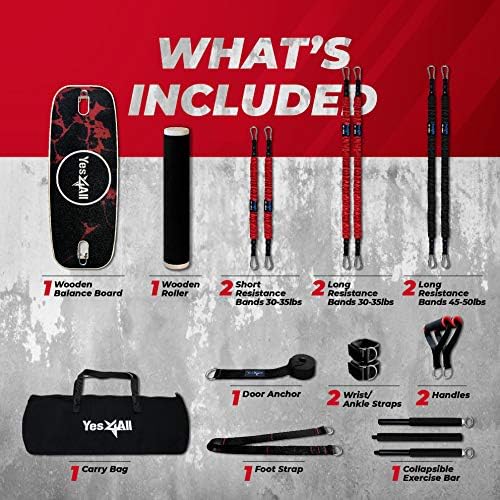 Yes4All Balance Board Sports Trainer - Core Strength and Balance Control for Improved Performance | Yes4All Surf Traine