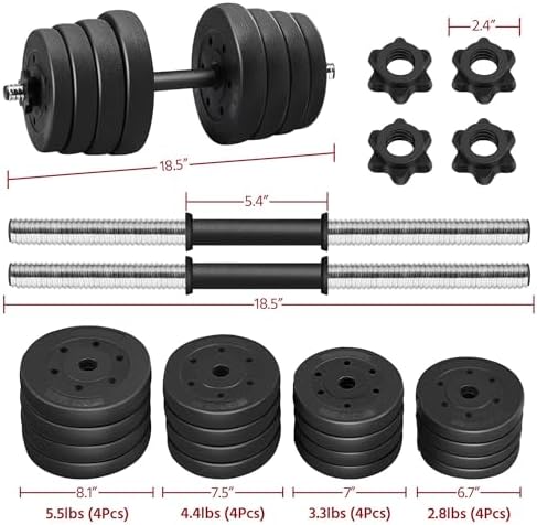 Yaheetech Adjustable Dumbbells Weight Set for Women & Men Home Gym Fitness Equipment