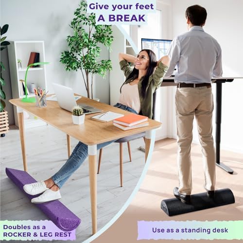 Yes4All High-Density EPP Half Round Back Roller Foam - Yoga, Pilates & Stretching - 12, 18, 24, 36 inch Yes4All High-D