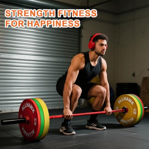 Olympic Barbell 7ft 45LB for Weightlifting Powerlifting, Home Gym Strength Training, Squats Deadlifts Presses Rows Curls