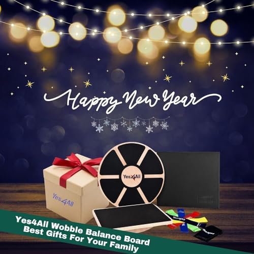 Yes4All Versatile Wooden Wobble Balance Board, Core Training, Exercise Balance Stability Trainer