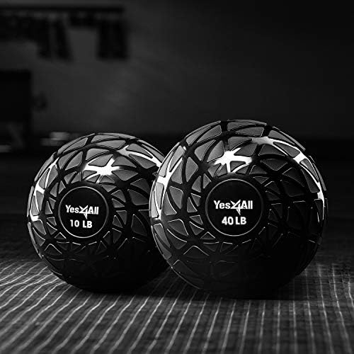Yes4All Slam Balls, Durable PVC Sand Filled, Core Strengthening Workout Ball for Fitness Enthusiasts at Home Gym