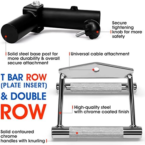 Yes4All T-Bar Row Plate Post Insert Landmine Attachment - Fitness Equipment for Home Gyms & CrossFit Boxes - Full 360° S