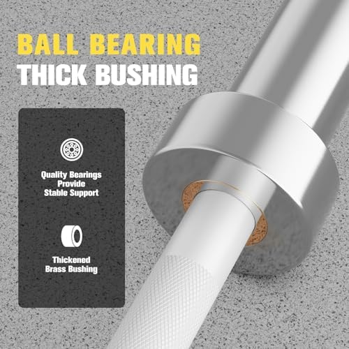 RitFit 7FT Olympic Barbell for Strength and Weightlifting Training - 2 Inch Olympic Bar for Squat, Deadlift, Bench Press