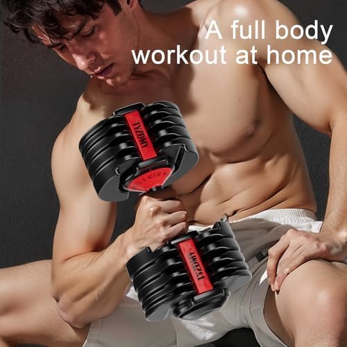 Adjustable Dumbbell Set for Home Gym Fitness Equipment | Free Weights Dumbbells Set for Men and Women Home Strength Tr