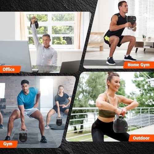 Quickly Adjusts 7 Weights HXD-Ergo Adjustable Kettlebell Set for Home Gym Enthusiasts | Ergonomic Kettlebell Set HXD-Er