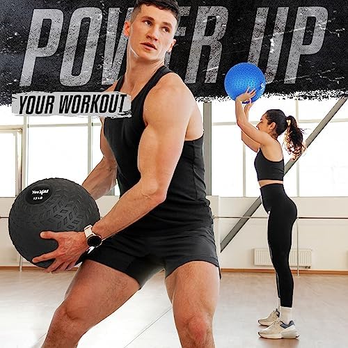 Yes4All Slam Balls, Durable PVC Sand Filled, Core Strengthening Workout Ball for Fitness Enthusiasts at Home Gym