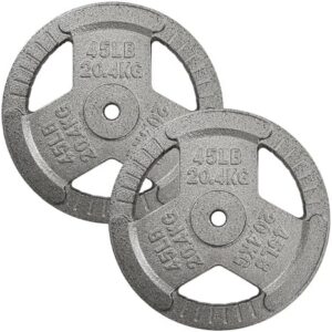 Cast Iron Weight Plate 1 Inch Standard for Strength Training & Weightlifting, Multiple Weights Available