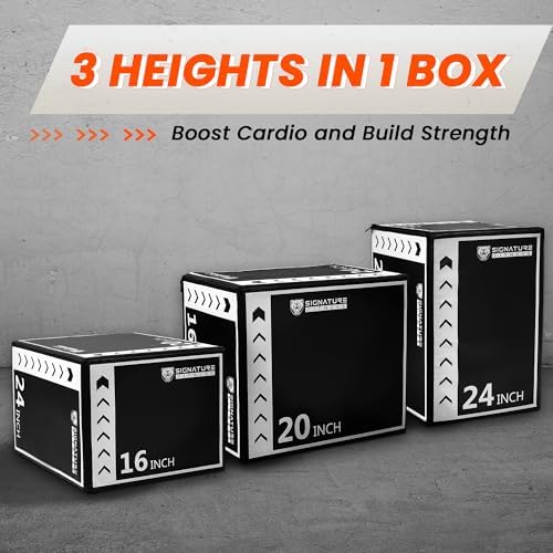 Fitvids Foam Plyo Box for Home Gym Training | 3-in-1 Box Jump Platform | Fitness Workout Exercise | Multiple Colors