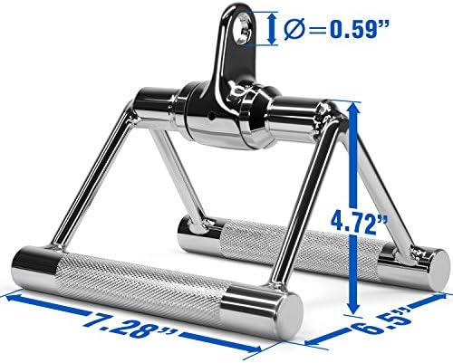 Yes4All Cable Machine Attachment, Double D Handle & Tricep Rope Cable Attachment, Gym Weight Machine Accessories Load 88