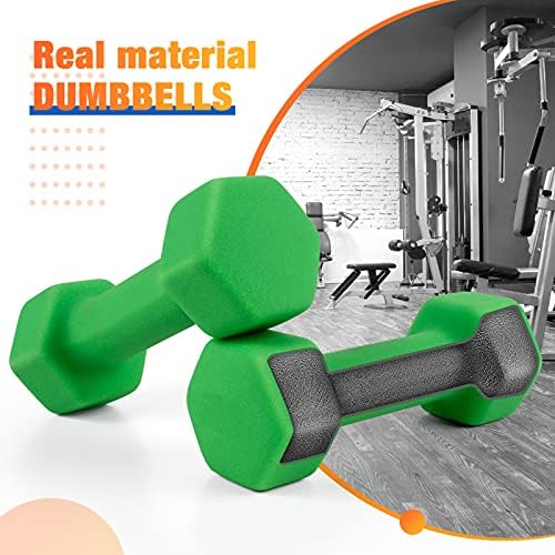 Portzon Dumbbells 10 Colors Options 1-15LB Anti-Slip Anti-Roll Hex Shape