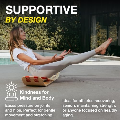 GIBBON SlackBoard Balance Board for Kids & Adults - 1 & 2 Line Option - Core Workout & Standing Desk Exercise Trainer -