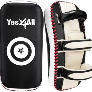 Yes4All Thick Boxing Strike Curved Thai Pad MMA Strike Kick Shield - Coaching Padding for Sparring & Kickboxing - Sold i