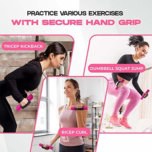 Yes4All Adjustable Dumbbells for Women's Walking Exercise | Yes4All Travel-Friendly Adjustable Dumbbells with Anti-Slip