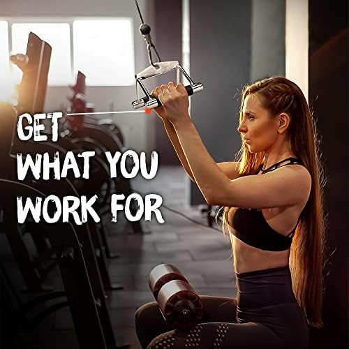 Yes4All Cable Machine Attachment, Double D Handle & Tricep Rope Cable Attachment, Gym Weight Machine Accessories Load 88